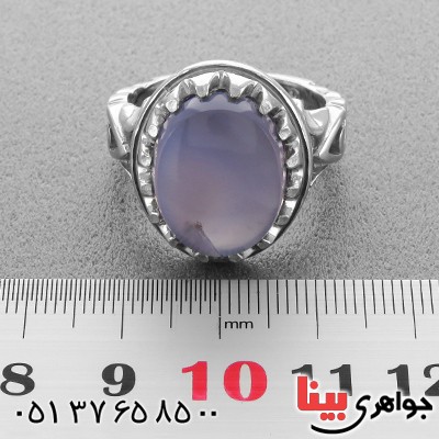 انگشتر عقیق یمنی کبود درشت مردانه _کد:13086