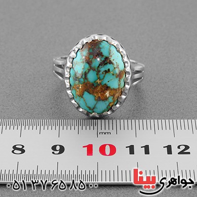 انگشتر فیروزه نیشابوری شجری درشت مردانه _کد:13094