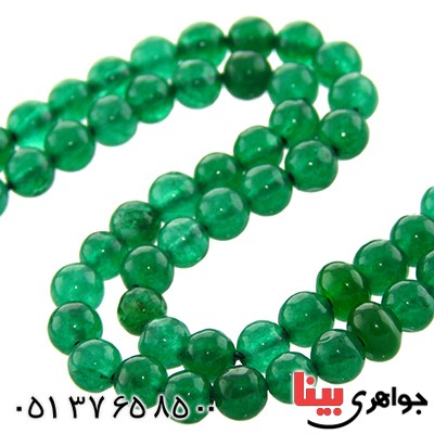 تسبیح جید سبز زمردی عالی 101 دانه ای _کد:13113