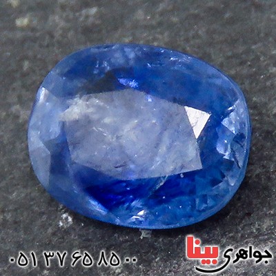 نگین انگشتر یاقوت کبود سیلان تک با شناسنامه بین المللی IGL _کد:1811