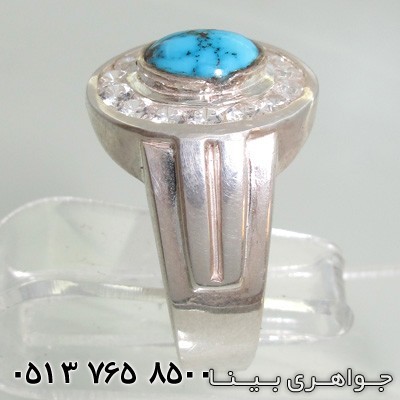 انگشتر فیروزه نیشابوری دور نگین