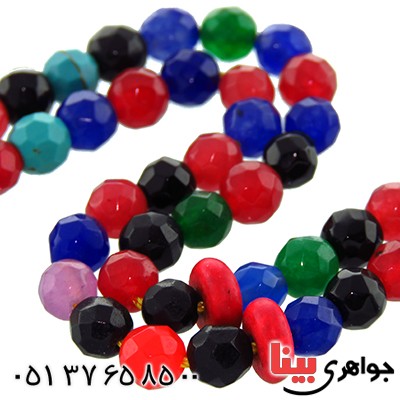 تسبیح چند جواهر 101 دانه ای تراشدار درشت کروی _کد:13134