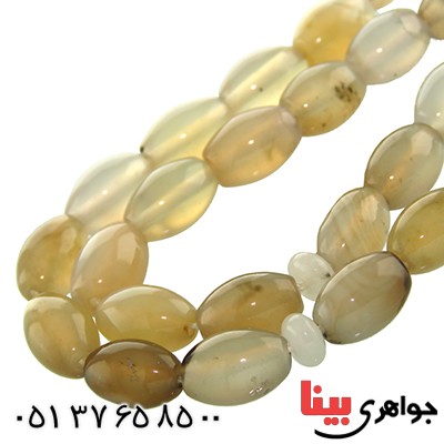 تسبیح عقیق نباتی شجری هلی 33 دانه ای _کد:13136