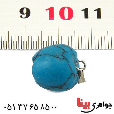 گردنبند فیروزه هیمالیا تراش سیب _کد:13141