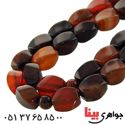 تسبیح عقیق سلیمانی درشت 33 دانه ای تراش خاص _کد:13169