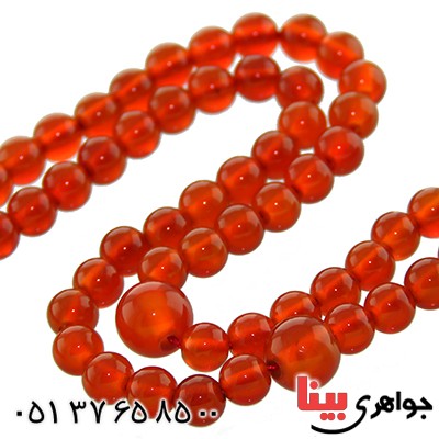 تسبیح عقیق خراسانی 101 دانه ای خوشرنگ عالی _کد:13183