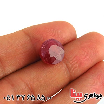 نگین انگشتر یاقوت سرخ خوش تراش درشت پشت دار گنبدی _کد:13185