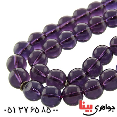 تسبیح آمتیست 33 دانه ای درشت خوشرنگ _کد:13204