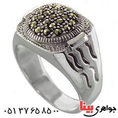 انگشتر حدید مارکازیت مردانه درجه یک _کد:13208