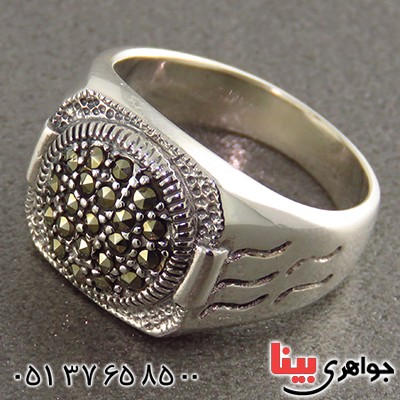 انگشتر حدید مارکازیت مردانه درجه یک _کد:13208