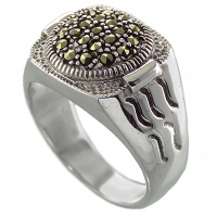 انگشتر حدید مارکازیت مردانه درجه یک 