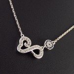 رودیوم زنانه طرح قلب بی نهایت _کد:13221