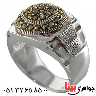 انگشتر حدید مارکازیت مردانه درجه یک _کد:13243