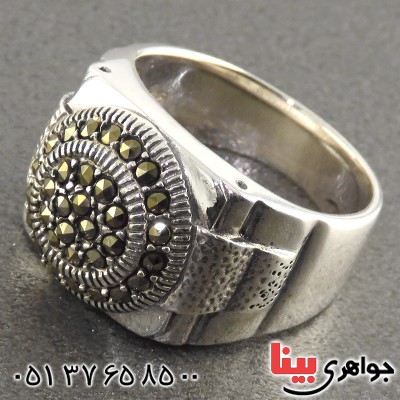انگشتر حدید مارکازیت مردانه درجه یک _کد:13243