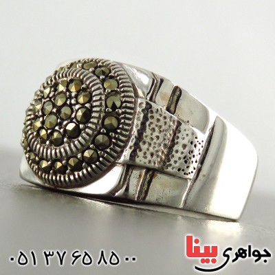 انگشتر حدید مارکازیت مردانه درجه یک _کد:13243