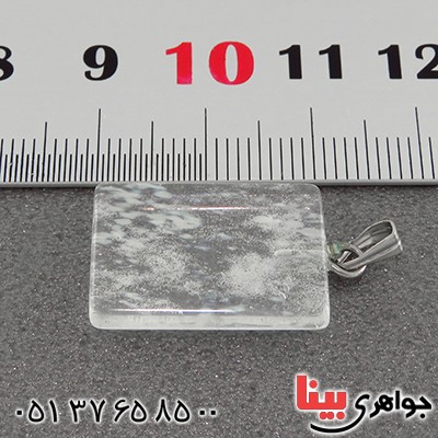 گردنبند کوارتز یخی مستطیلی _کد:13287