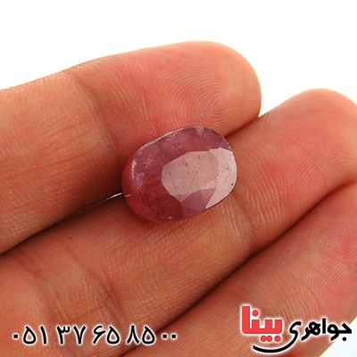 نگین انگشتر یاقوت سرخ سنگین بیضی _کد:13290