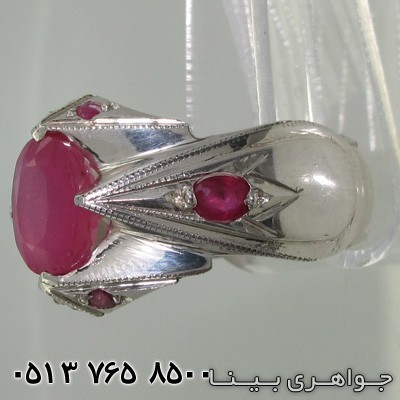 انگشتر یاقوت سرخ هفت نگین