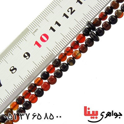 تسبیح عقیق سلیمانی 101 دانه ای خوشرنگ کروی _کد:13317