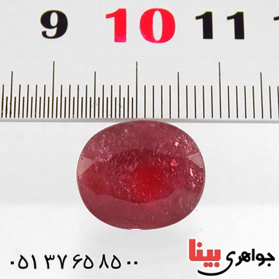 نگین انگشتر یاقوت سرخ درشت قرمز یخی خاص _کد:13323