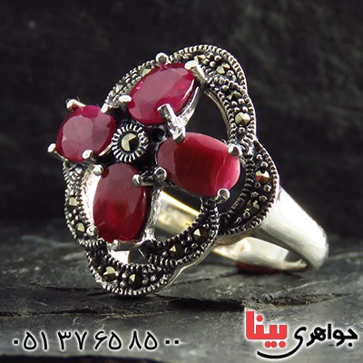 انگشتر یاقوت سرخ زنانه درجه یک درشت فاخر _کد:13326