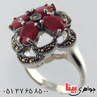 انگشتر یاقوت سرخ زنانه درجه یک درشت فاخر _کد:13326