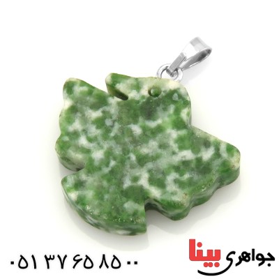 گردنبند عقیق خزه ای  تراش پرنده _کد:13354