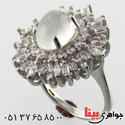 انگشتر در نجف زنانه رودیوم مدل دلربا مجلسی فاخر _کد:13356