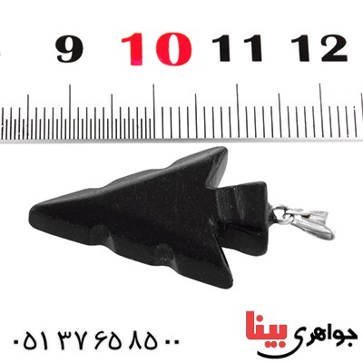 گردنبند عقیق سیاه (اونیکس) تراش کاج _کد:13361