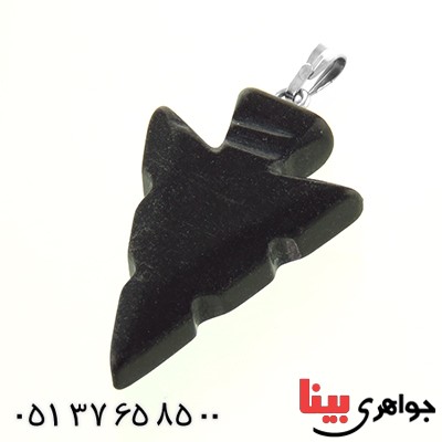 گردنبند عقیق سیاه (اونیکس) تراش کاج _کد:13361