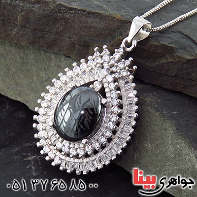 گردنبند حدید صینی هفت جلاله زنانه رودیوم درشت فاخر _کد:13363