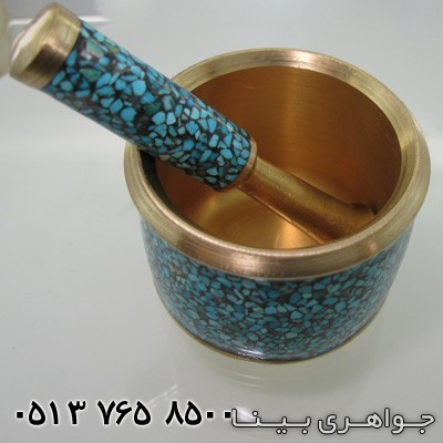 نگین انگشتر فیروزه هاون برای ساییدن زعفران