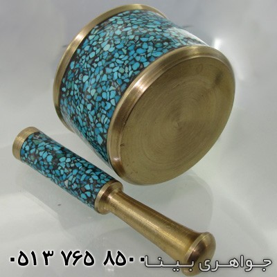 نگین انگشتر فیروزه هاون برای ساییدن زعفران