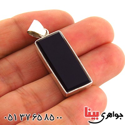 گردنبند عقیق سیاه (اونیکس) درشت همراه با حرز امام جواد _کد:13366