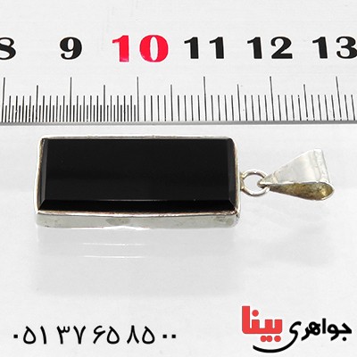 گردنبند عقیق سیاه (اونیکس) درشت همراه با حرز امام جواد _کد:13366