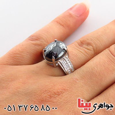 انگشتر حدید صینی هفت جلاله زنانه سنگین مدل لیدا _کد:13382