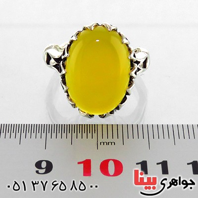 انگشتر عقیق شرف الشمس مردانه دور اشکی _کد:13427