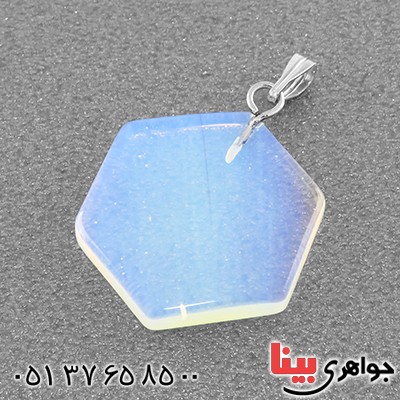 گردنبند اوپال تراش 6 ضلعی _کد:13431