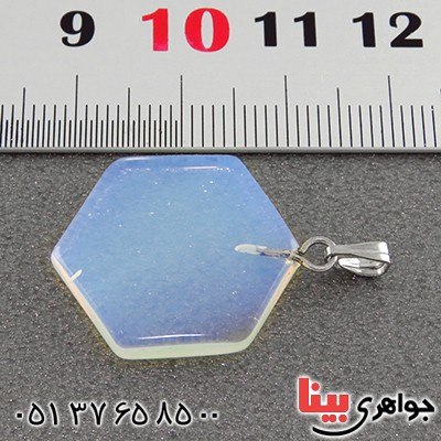 گردنبند اوپال تراش 6 ضلعی _کد:13431