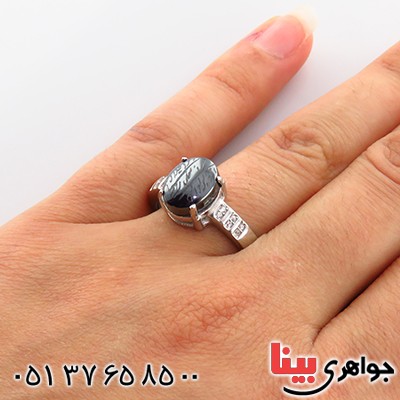 انگشتر حدید صینی هفت جلاله زنانه رودیوم _کد:13435