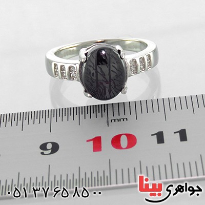 انگشتر حدید صینی هفت جلاله زنانه رودیوم _کد:13435