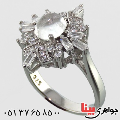 انگشتر در نجف زنانه رودیوم مدل آیلار _کد:13443