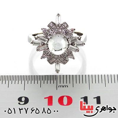 انگشتر در نجف زنانه رودیوم مدل آیلار _کد:13443