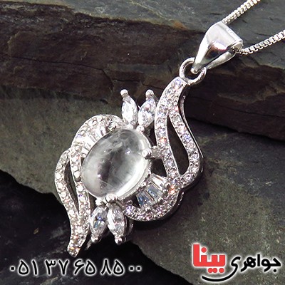 گردنبند در نجف زنانه رودیوم مدل دلارا _کد:13452