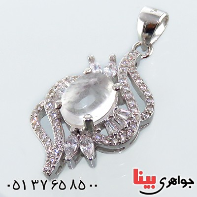 گردنبند در نجف زنانه رودیوم مدل دلارا _کد:13452