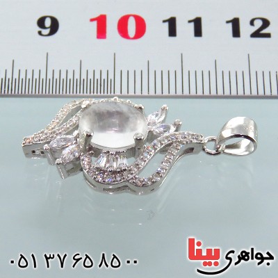 گردنبند در نجف زنانه رودیوم مدل دلارا _کد:13452