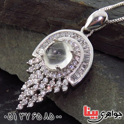 گردنبند در نجف زنانه رودیوم مدل نکیسا _کد:13463