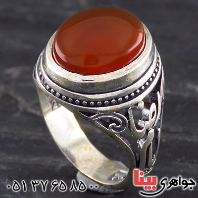 انگشتر عقیق یمنی مردانه یا امام رضا _کد:13464