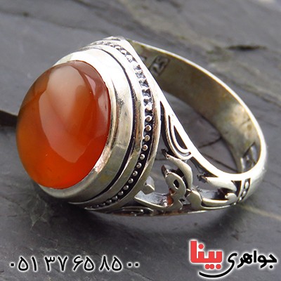 انگشتر عقیق یمنی مردانه یا امام رضا _کد:13464