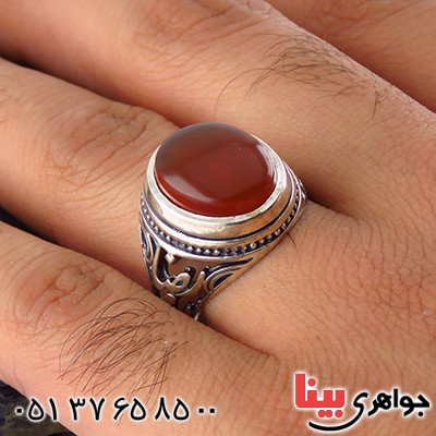انگشتر عقیق یمنی مردانه یا امام رضا _کد:13464